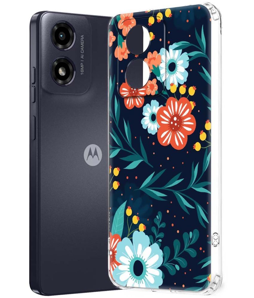     			NBOX Multicolor Printed Back Cover Silicon Compatible For Motorola G04 ( Pack of 1 )