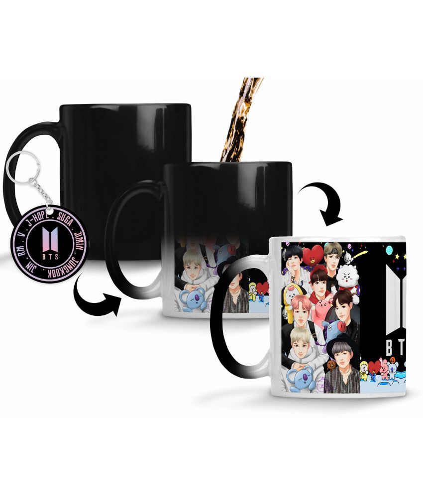     			NH10 DESIGNS BTS Mug & Keychain Multicolor Ceramic Coffee Mug ( Pack of 2 )