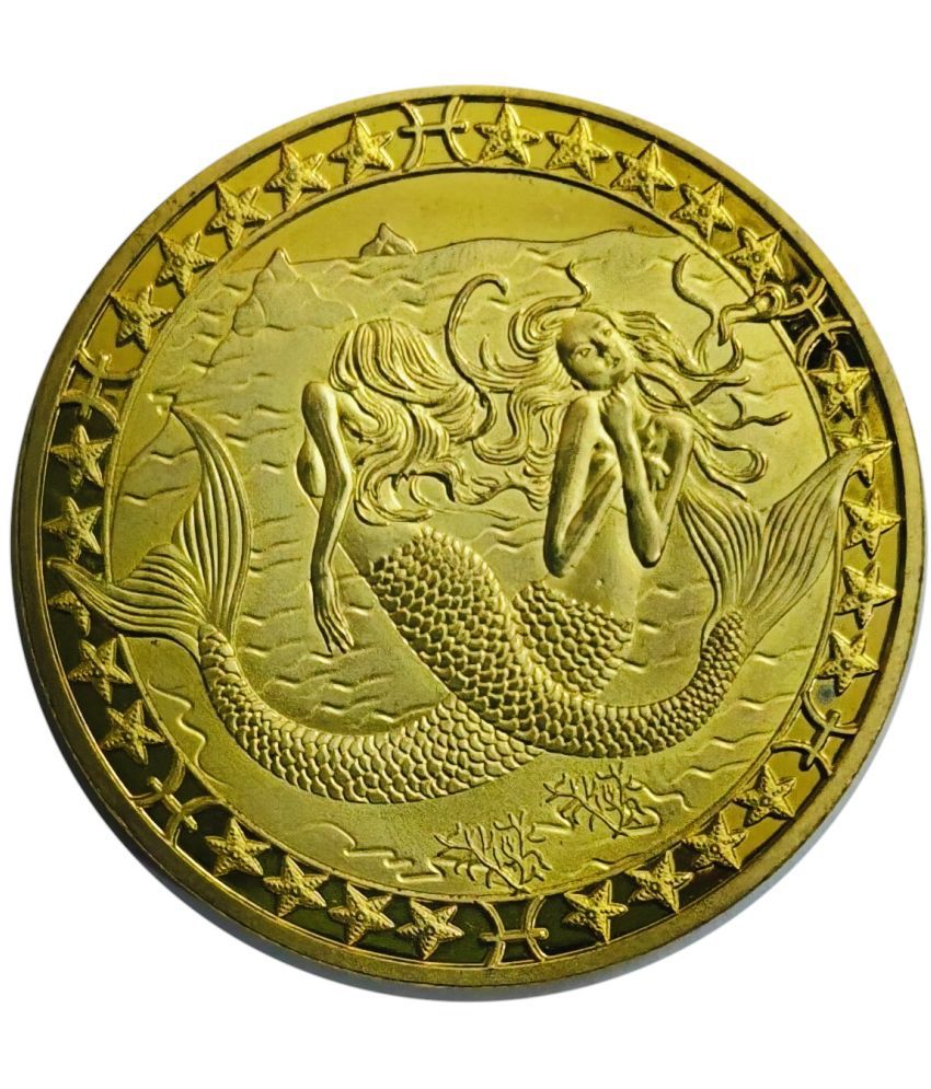     			Pisces horoscope coin collectibles Gold Plated