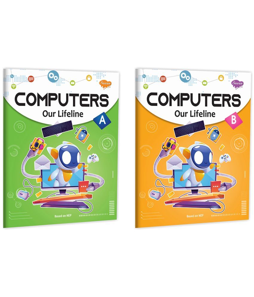     			Set of 2 Computer Learning Books, Computers Our Lifeline–A and B