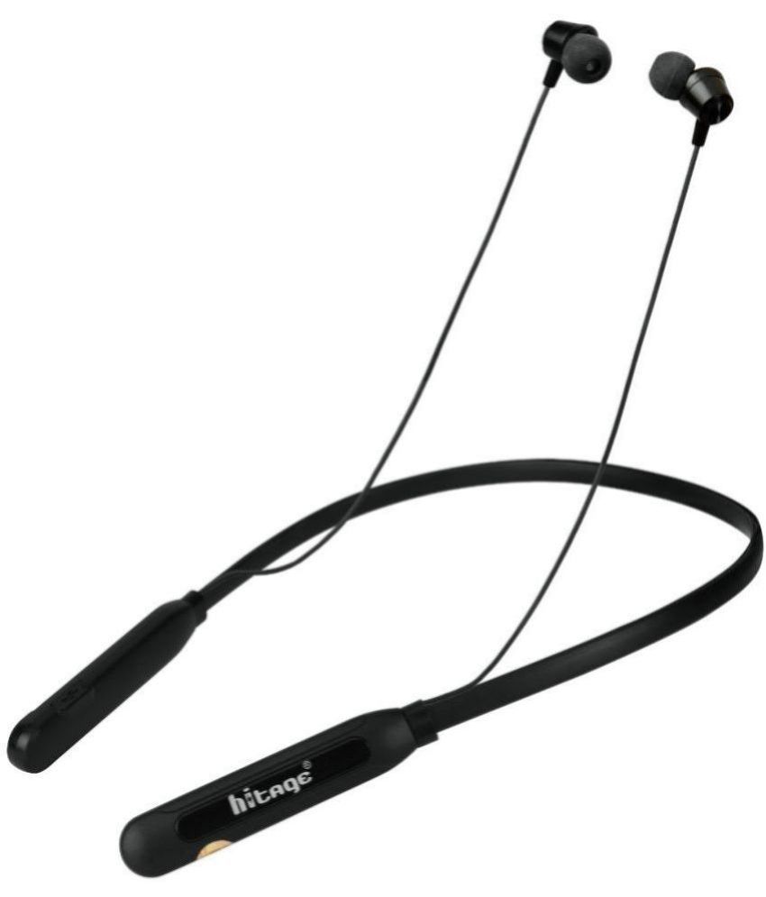     			hitage NBT-1350 BT Neckband In-the-ear Bluetooth Headset with Upto 20h Talktime Deep Bass - Black