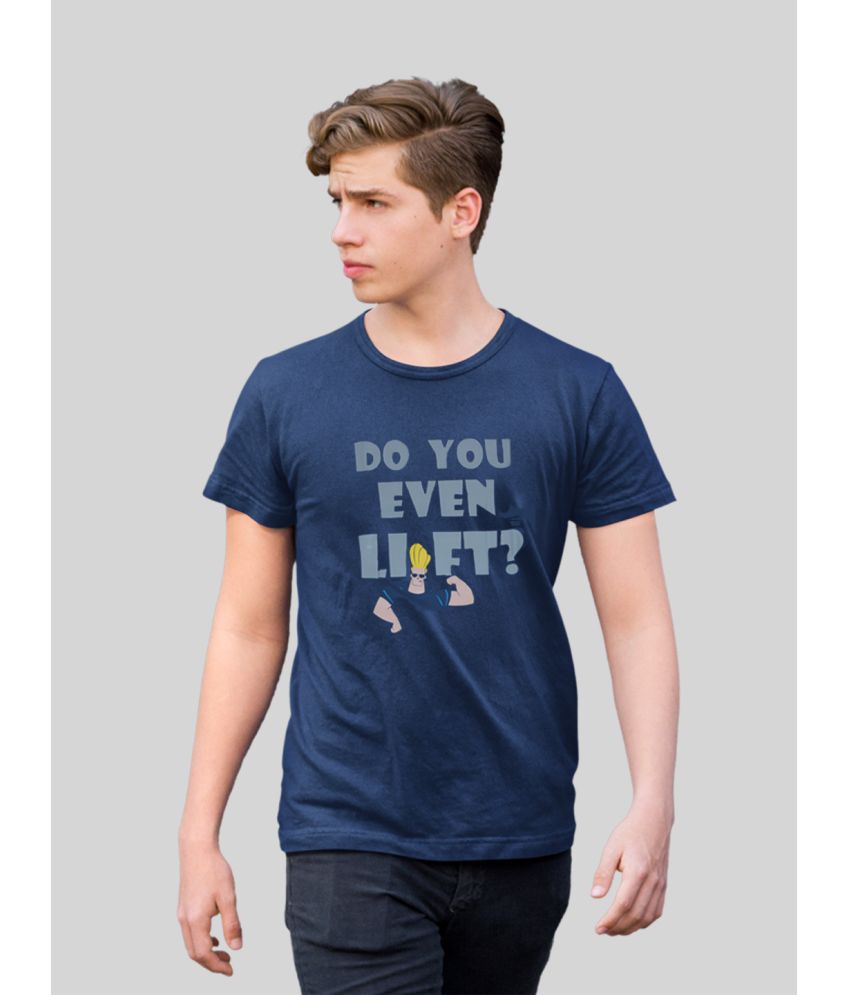     			MINUTE MIRTH Cotton Blend Regular Fit Printed Half Sleeves Men's T-Shirt - Blue ( Pack of 1 )