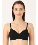 Jockey MJ20 Wirefree Padded Super Combed Cotton Elastane Slip-On Beginners Bra - Black