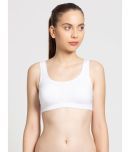 Jockey MJ10 Wirefree Padded Super Combed Cotton Elastane Slip-On Uniform Bra - White