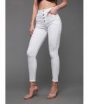 Miss Chase - White Denim Skinny Fit Women's Jeans ( Pack of 1 )