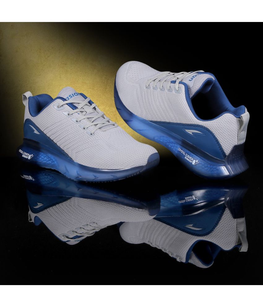     			ASIAN CRYSTAL-13 Light Grey Men's Sports Running Shoes