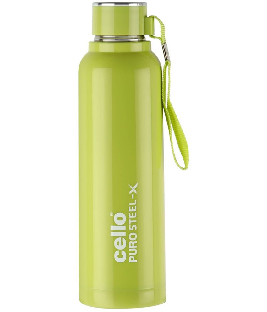     			Cello Puro Steel-X Benz 900 Green Plastic Water Bottle 730 mL ( Set of 1 )