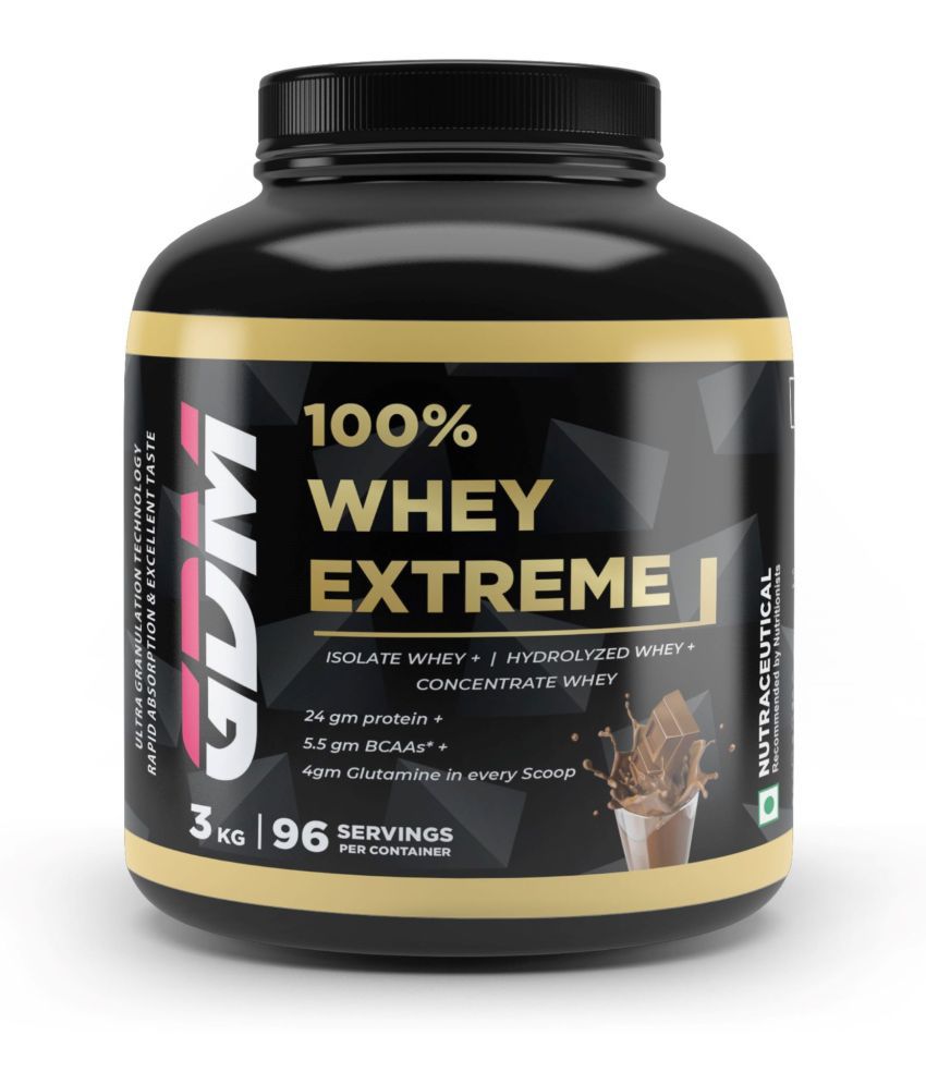     			GDM NUTRACEUTICALS LLP Extreme Whey Protein Powder ( 3 kg , Chocolate - Flavour )