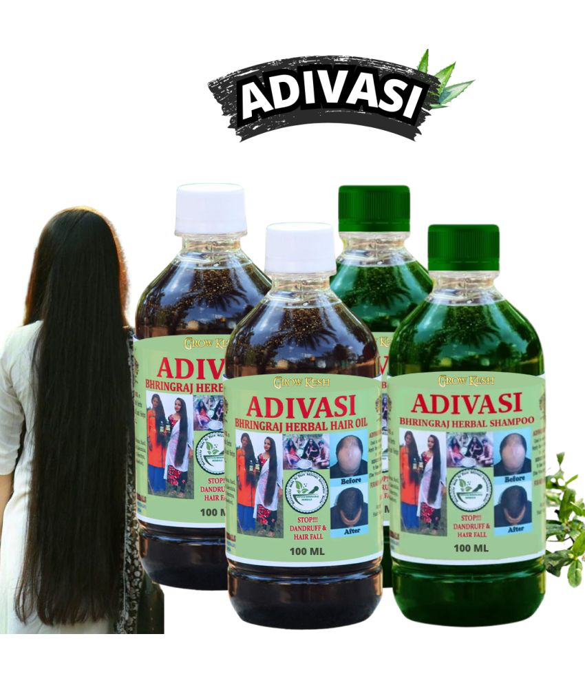     			Growkesh Adivasi Herbal  Hair Oil And Shampoo  for Women and Men for Shiny Hair and Long hair.