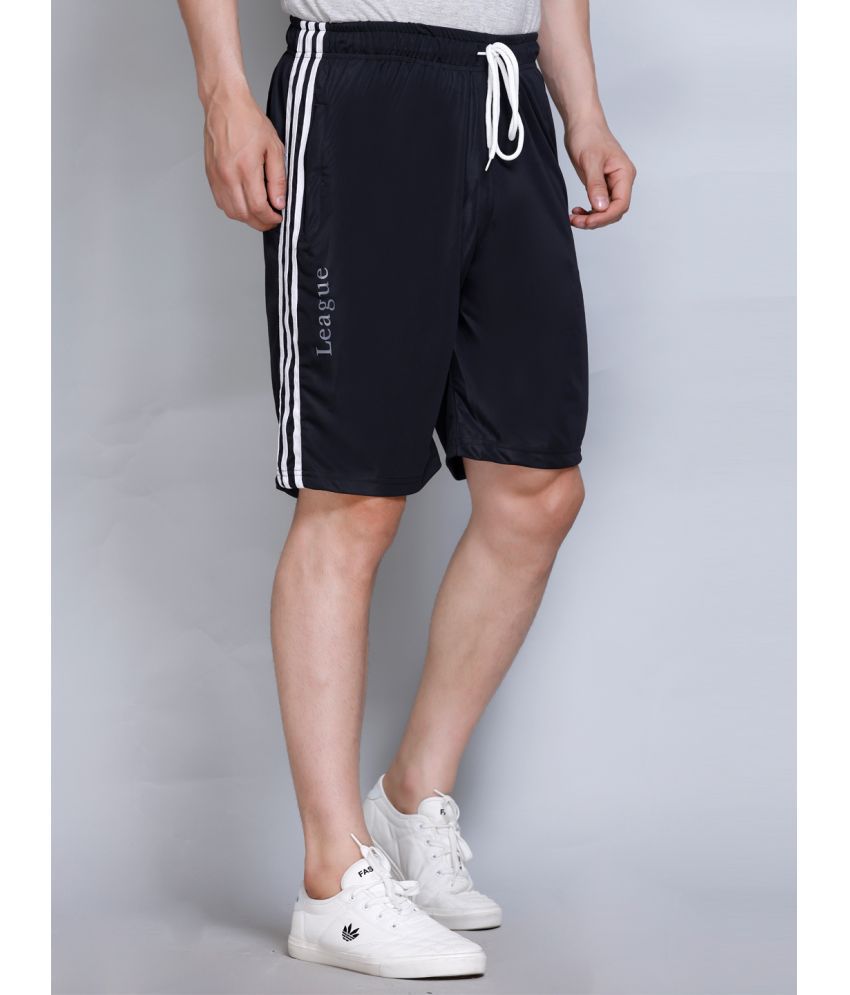     			HVBK Black Polyester Men's Shorts ( Pack of 1 )