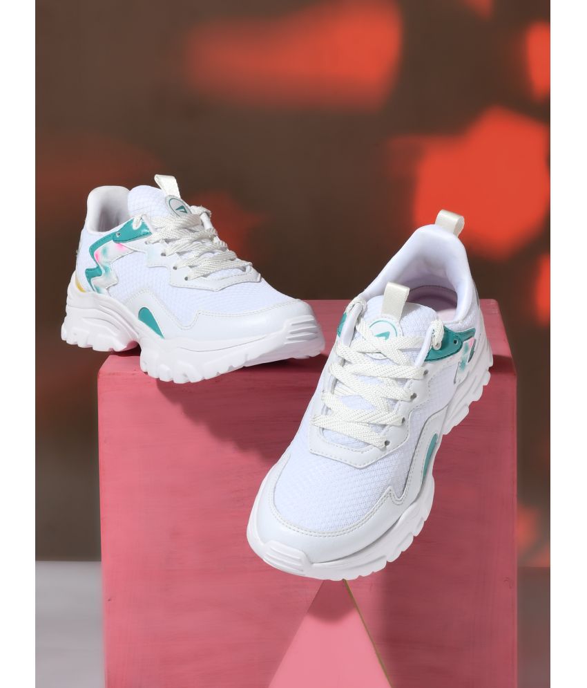     			Impakto White Women's Sneakers