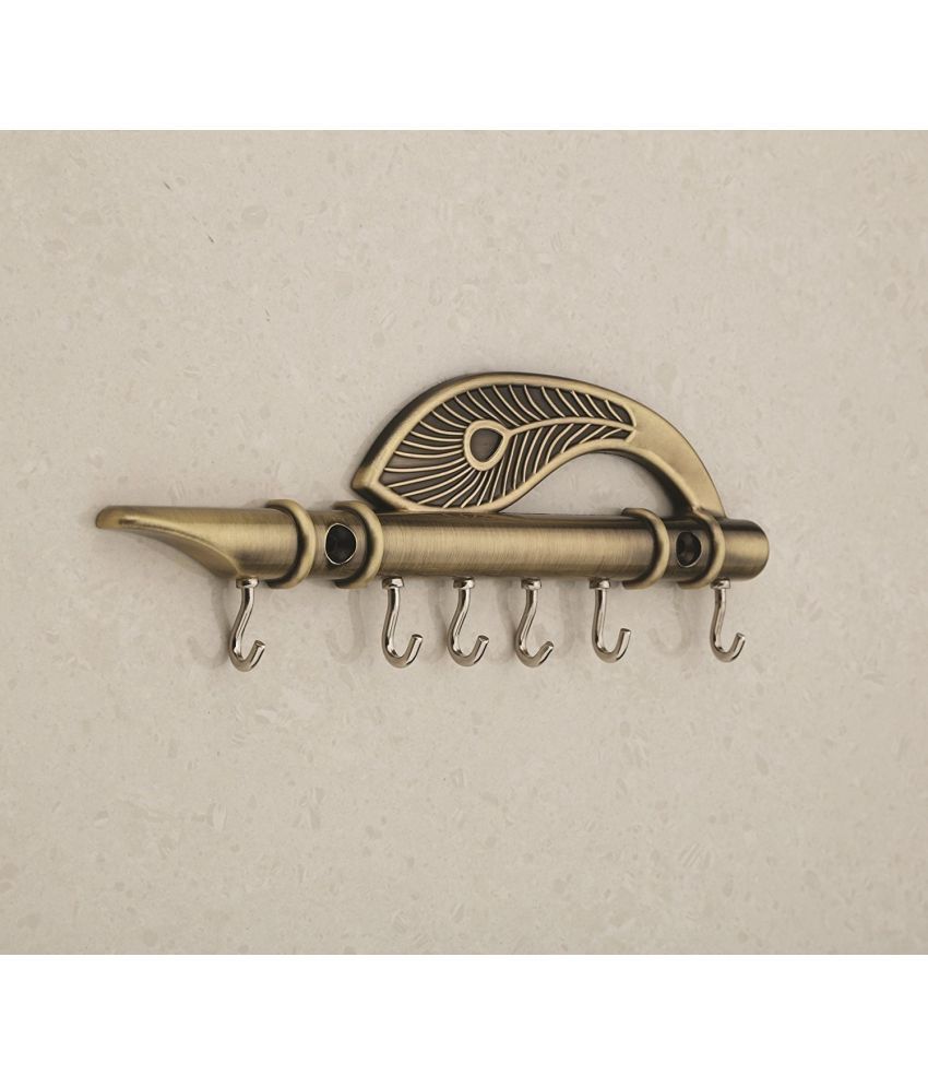     			JaipurCrafts Brown Brass Key Holder - Pack of 1