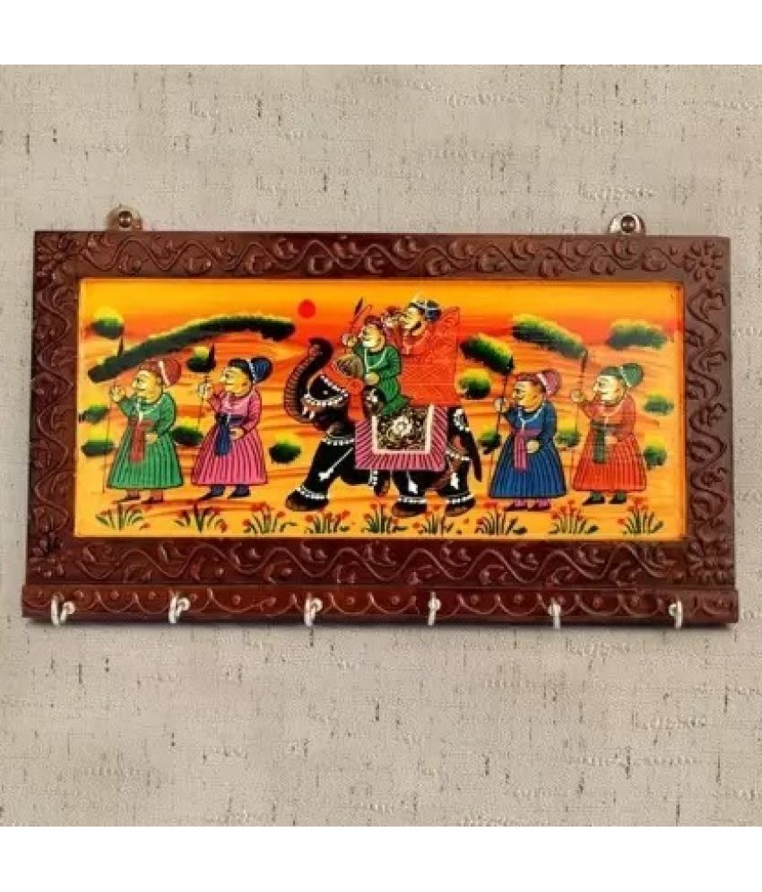     			JaipurCrafts Multicolour Wood Key Holder - Pack of 1
