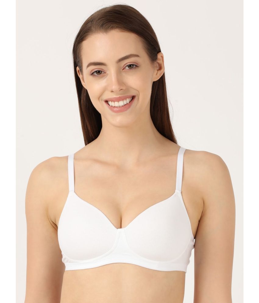     			Jockey MJ20 Wirefree Padded Super Combed Cotton Elastane Slip-On Beginners Bra - White