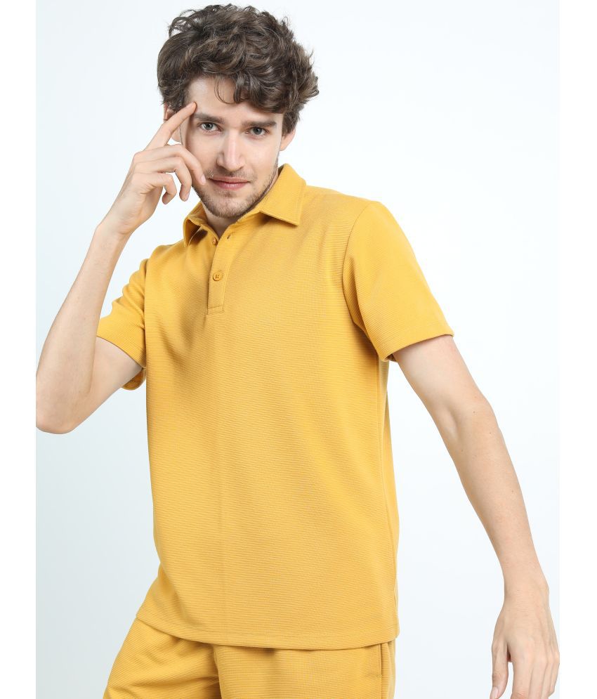     			Ketch Polyester Regular Fit Solid Half Sleeves Men's Polo T Shirt - Mustard ( Pack of 1 )