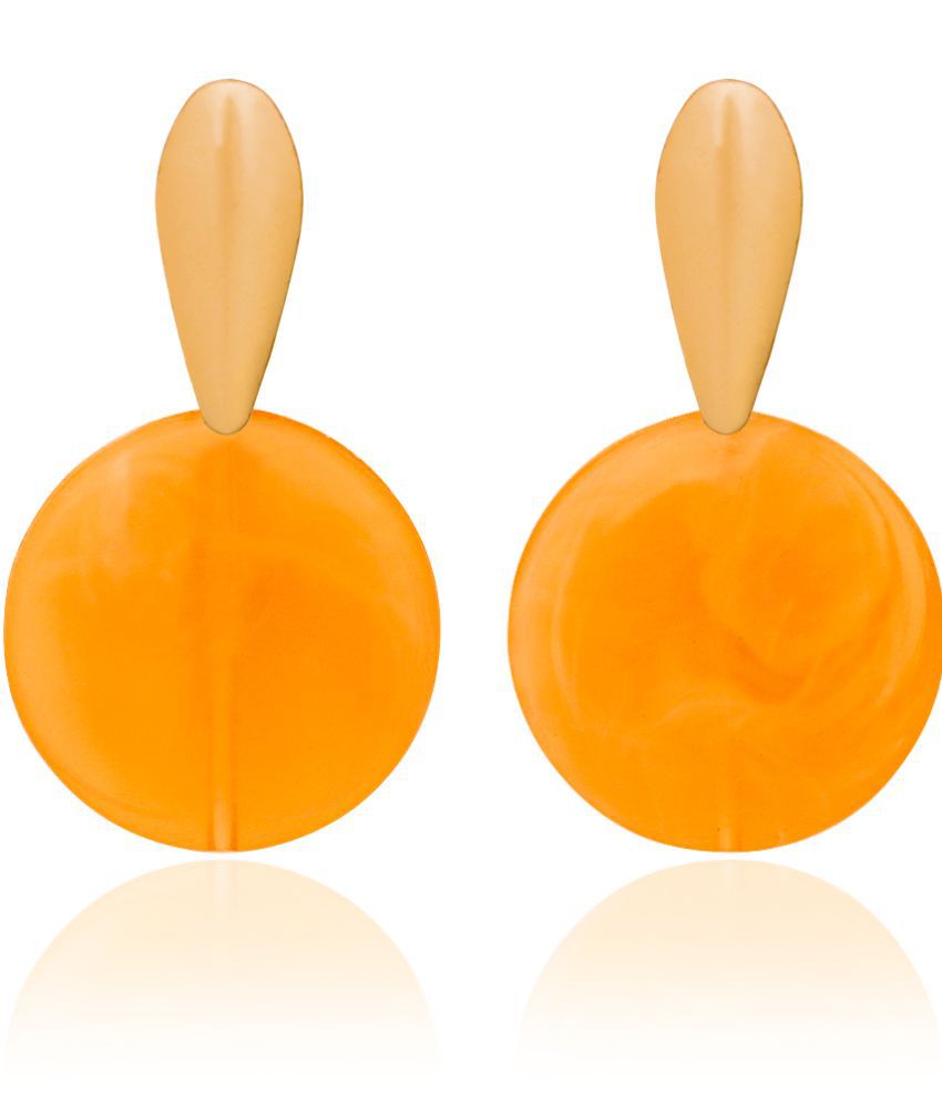     			LUV FASHION Yellow Chandelier Earrings ( Pack of 1 )