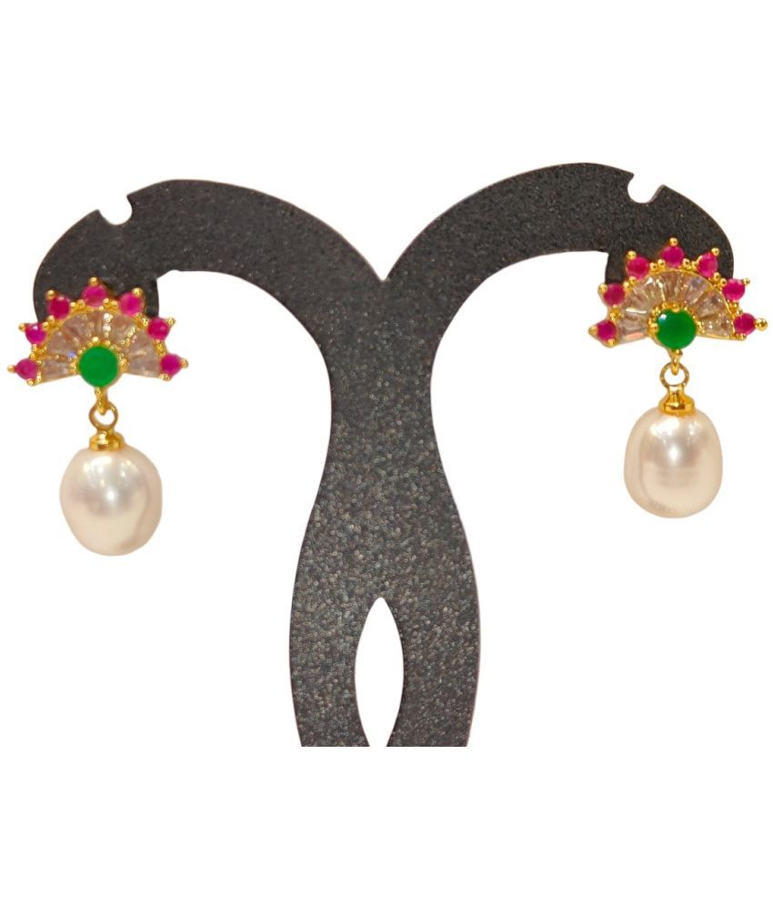     			Mannatraj Pearls & Jewellers Multicolor Danglers Earrings ( Pack of 1 )