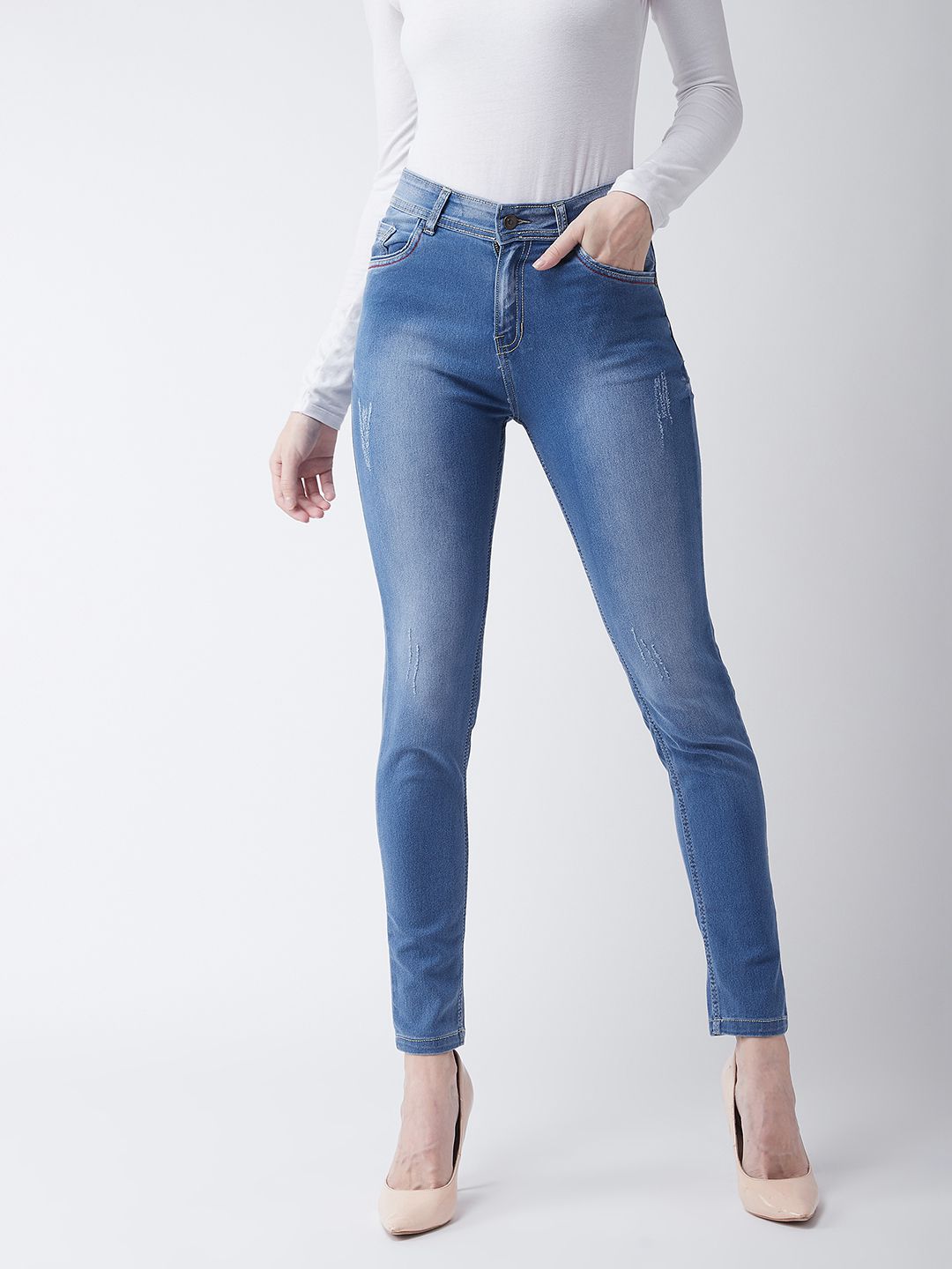     			Miss Chase - Blue Denim Skinny Fit Women's Jeans ( Pack of 1 )