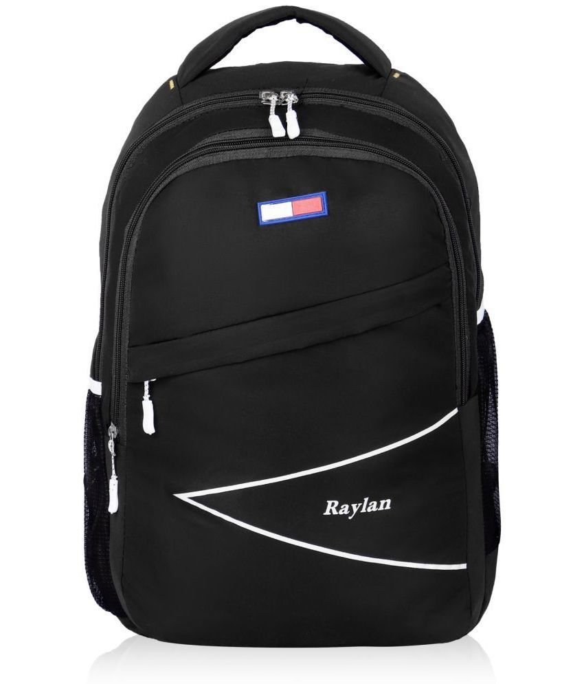     			Raylan Black Polyester Backpack ( 35 Ltrs )