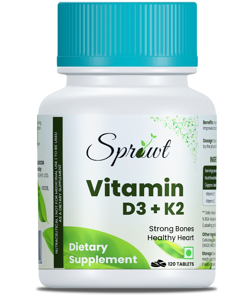     			Sprowt Vitamin D3 600 IU + K2 as MK7 Supplement | Supports Stronger Immunity & Bone & Heart Health