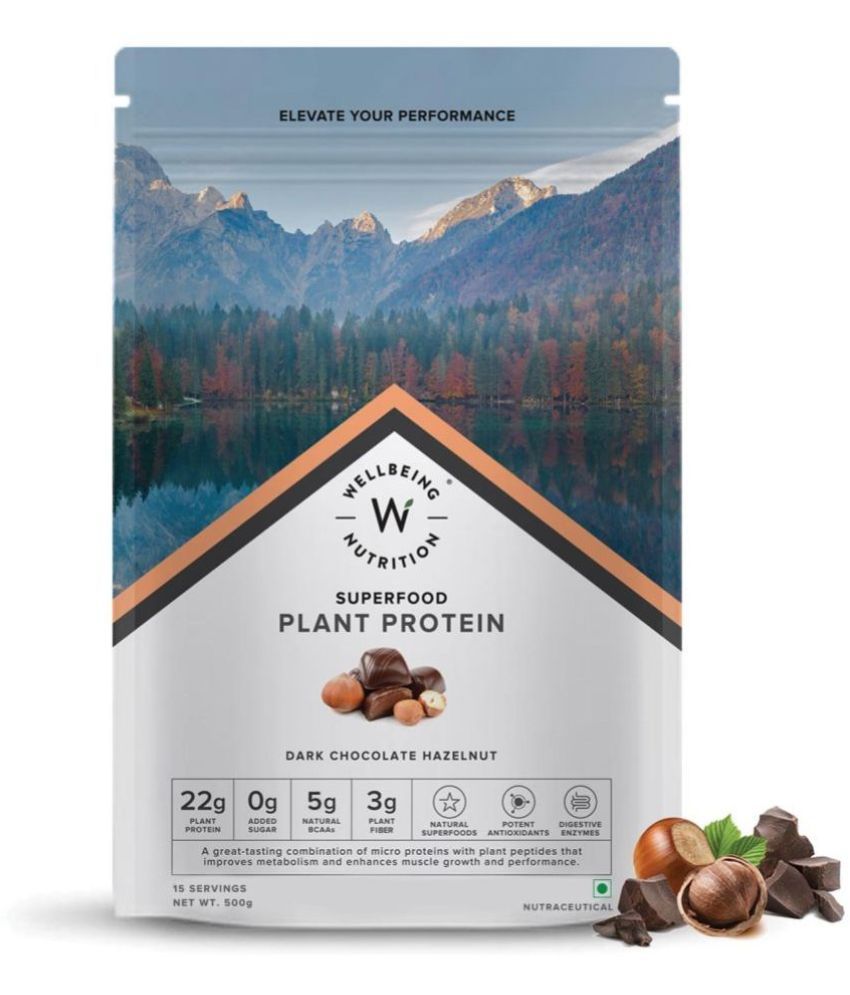     			Wellbeing Nutrition - Dark Chocolate Hazelnut 500g Plant Protein Powder ( 1 gm Hazelnut Chocolate )