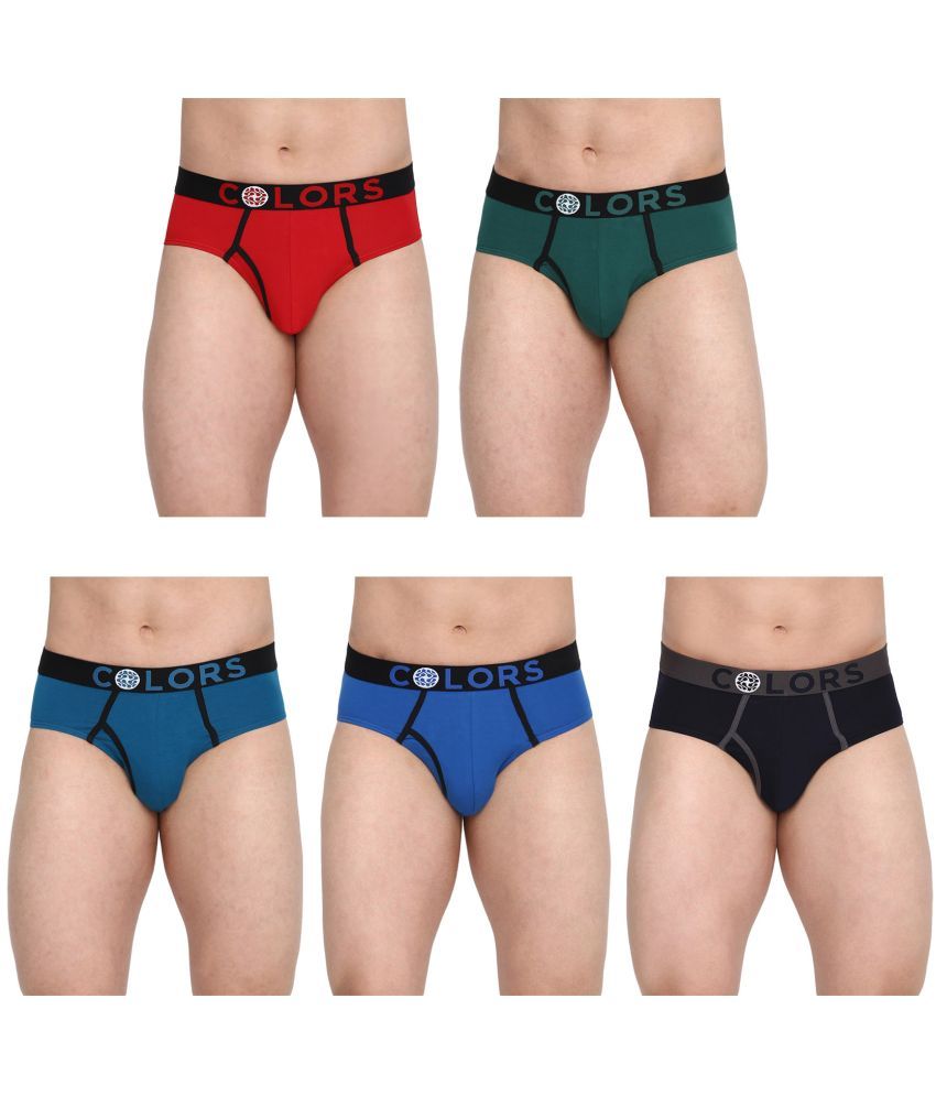     			COLORS by Rupa Frontline Multicolor Cotton Men's Briefs ( Pack of 5 )