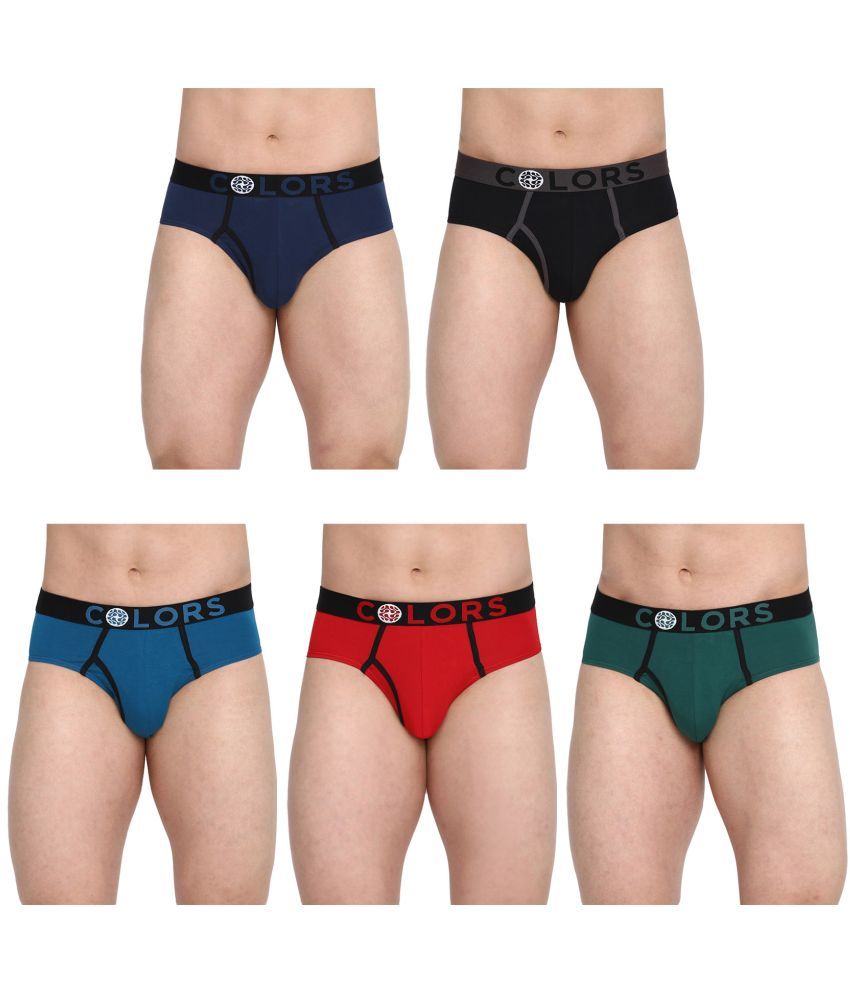     			COLORS by Rupa Frontline Multicolor Cotton Men's Briefs ( Pack of 5 )