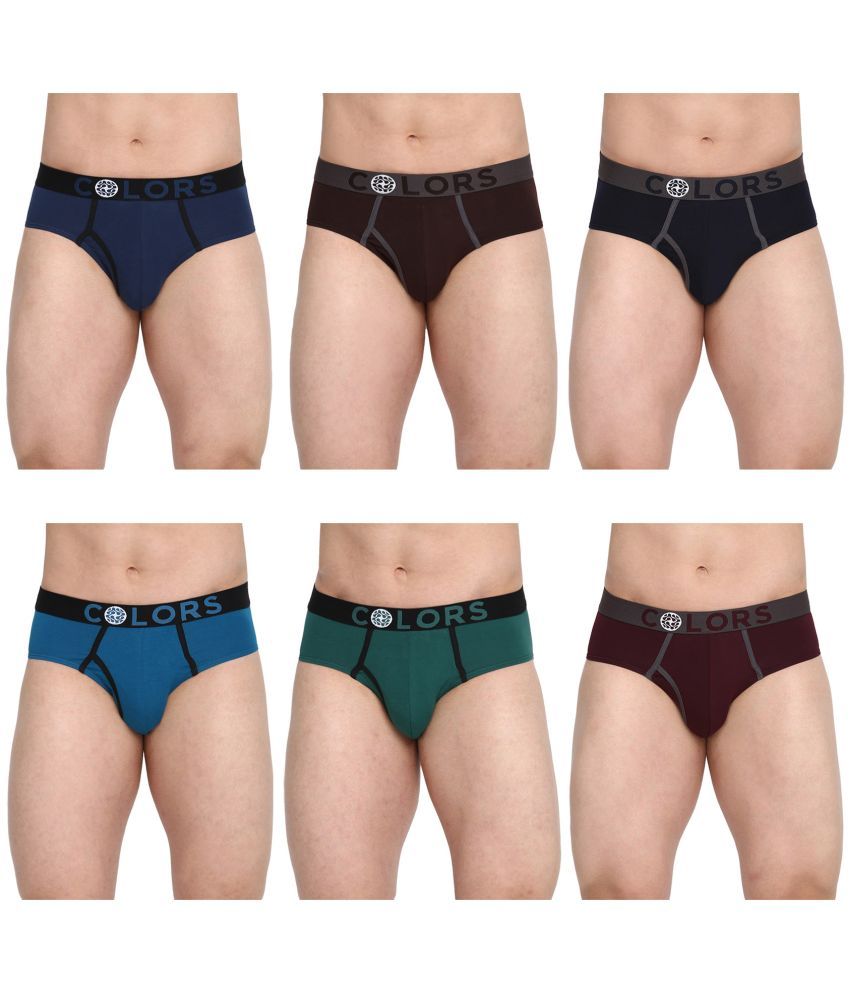     			COLORS by Rupa Frontline Multicolor Cotton Men's Briefs ( Pack of 6 )