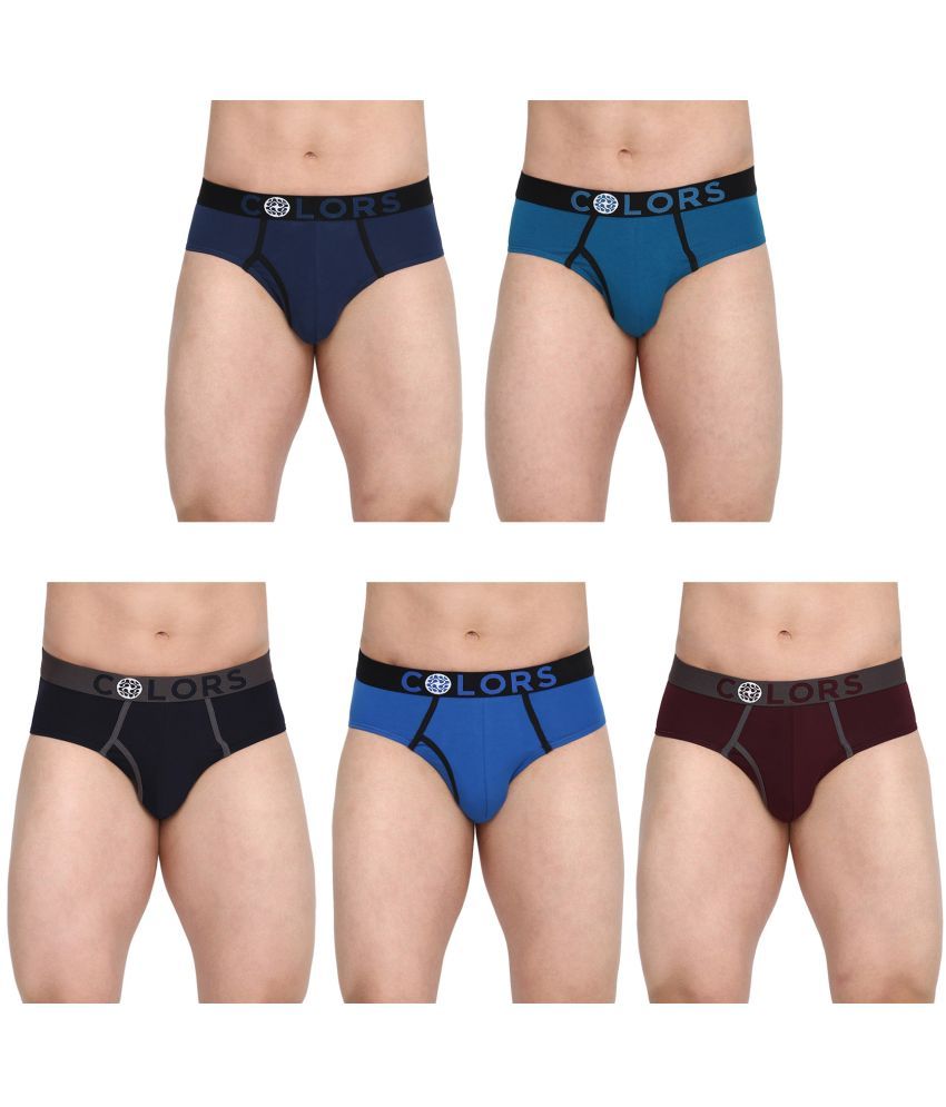     			COLORS by Rupa Frontline Multicolor Cotton Men's Briefs ( Pack of 5 )