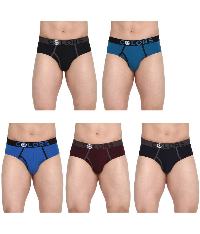     			COLORS by Rupa Frontline Multicolor Cotton Men's Briefs ( Pack of 5 )