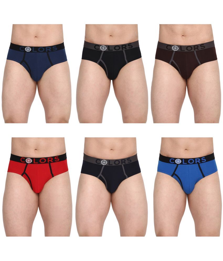     			COLORS by Rupa Frontline Multicolor Cotton Men's Briefs ( Pack of 6 )