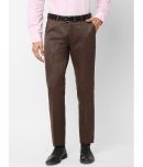 Solemio Slim Flat Men's Formal Trouser - Brown ( Pack of 1 )