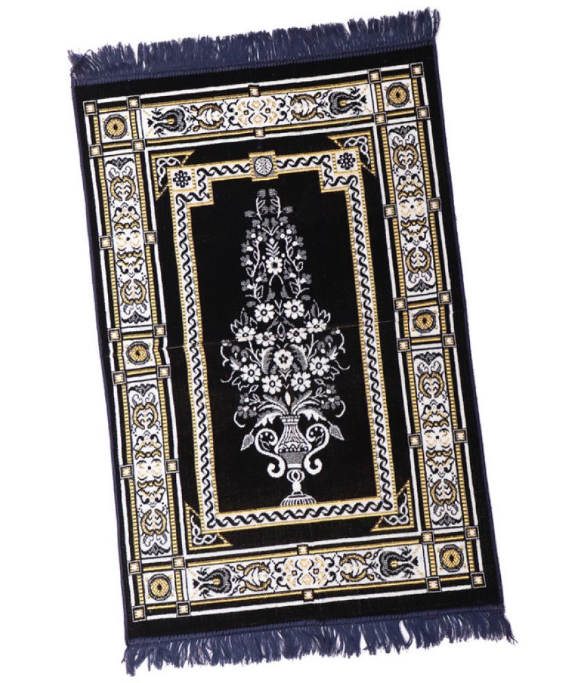     			ADIRNY Blue Single Regular Velvet Prayer Mat ( 110 X 70 cm )