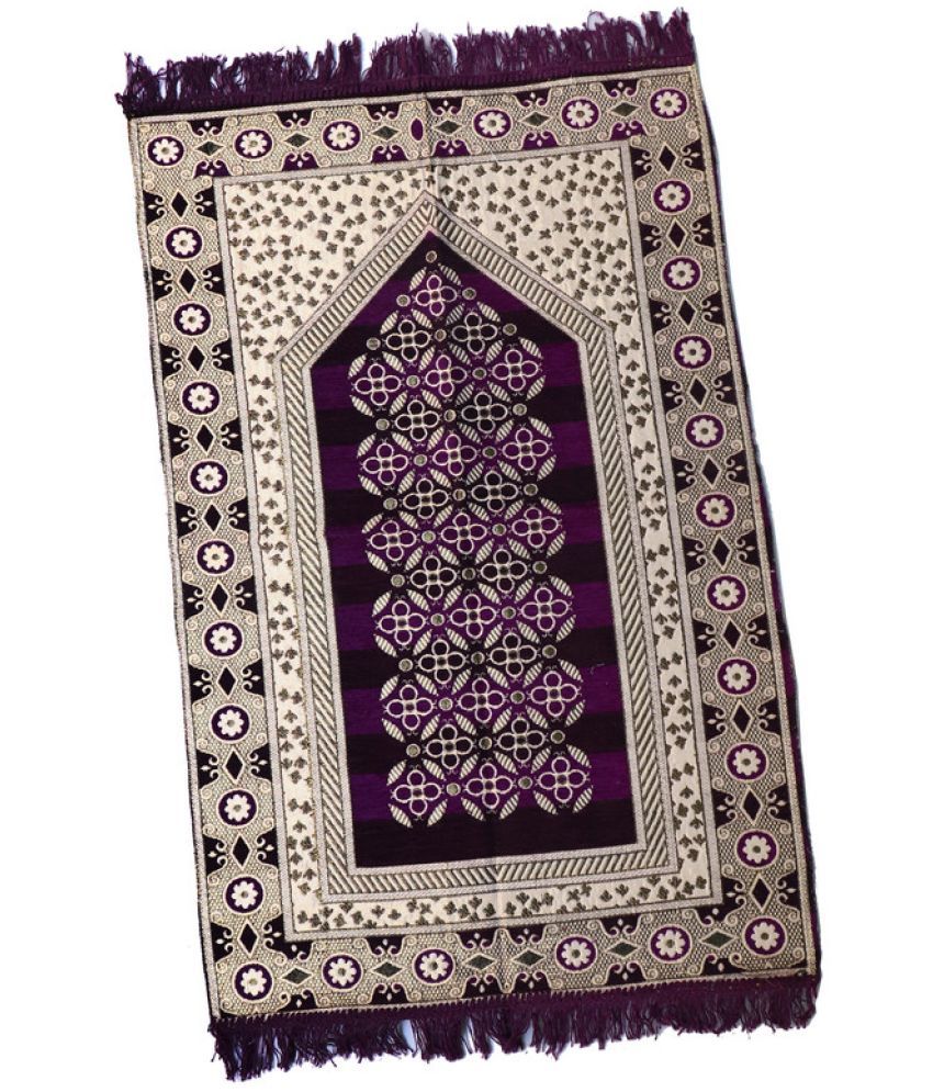     			ADIRNY Purple Single Regular Cotton Prayer Mat ( 110 X 70 cm )