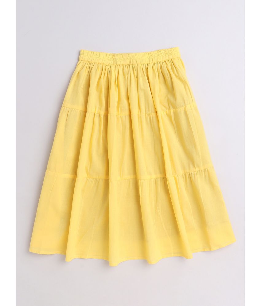    			Aww Hunnie - Yellow Cotton Girls A-Line Skirt ( Pack of 1 )