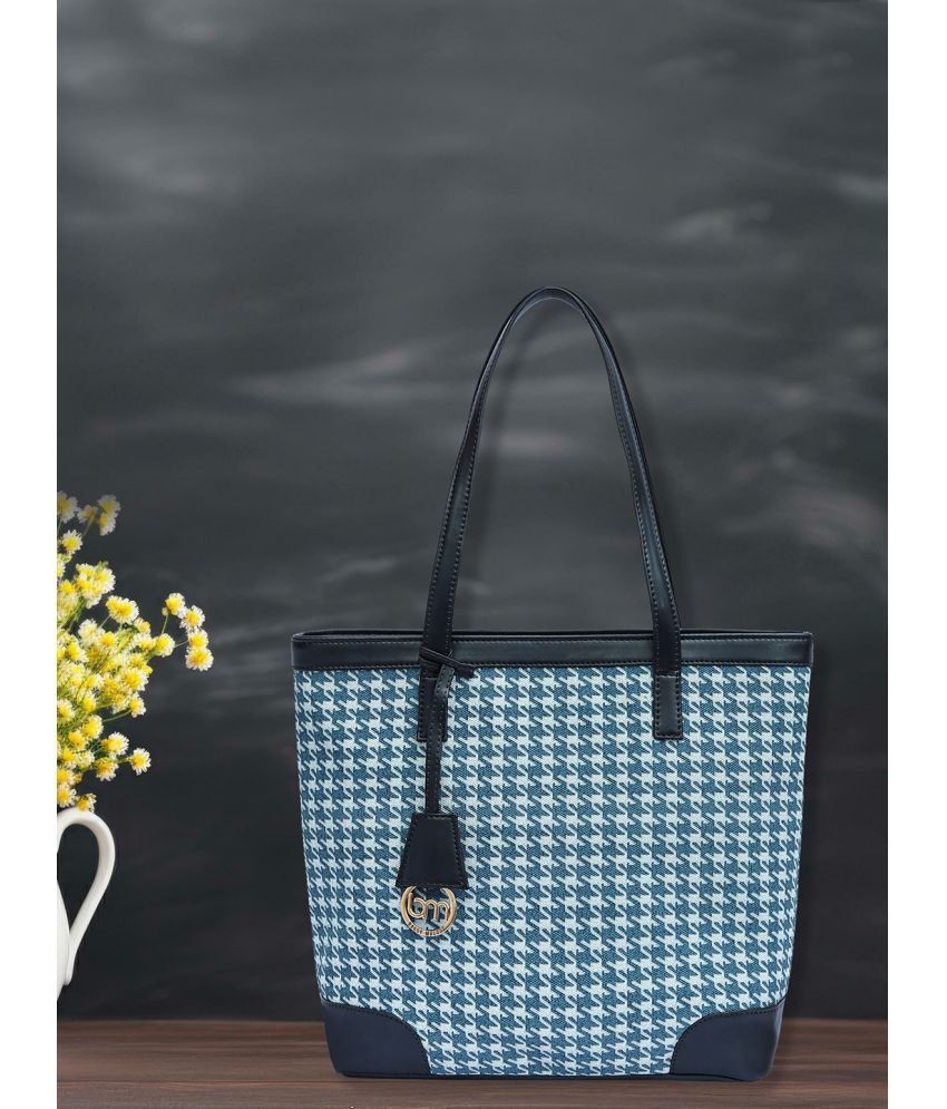     			Bagsy Malone Blue PU Tote Bag