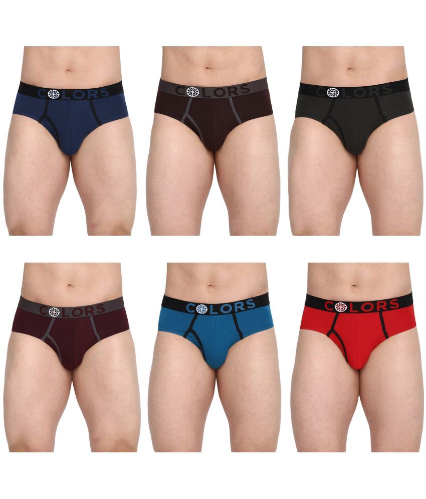     			COLORS by Rupa Frontline Multicolor Cotton Men's Briefs ( Pack of 6 )