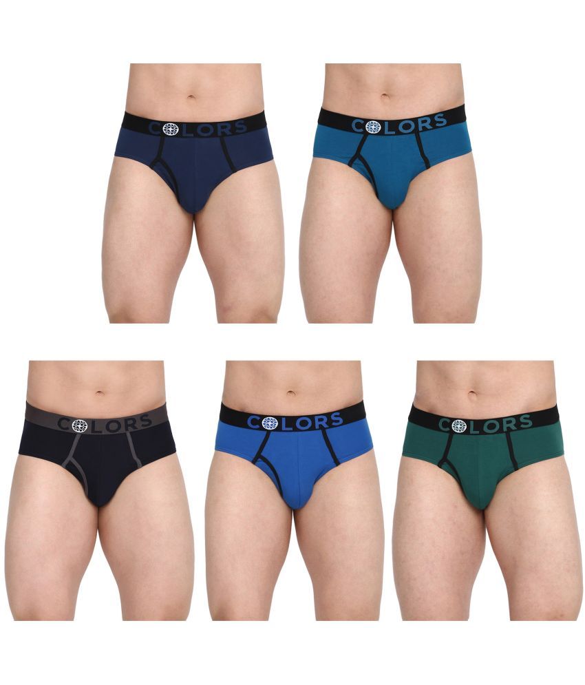     			COLORS by Rupa Frontline Multicolor Cotton Men's Briefs ( Pack of 5 )