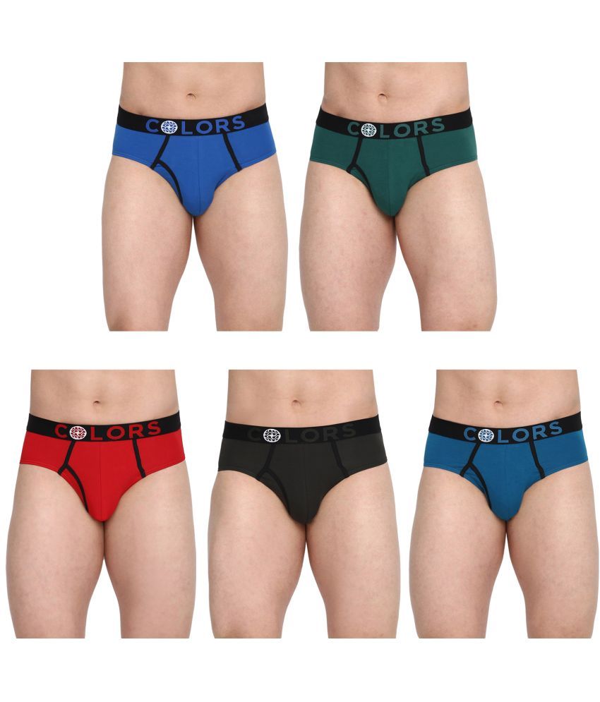     			COLORS by Rupa Frontline Multicolor Cotton Men's Briefs ( Pack of 5 )