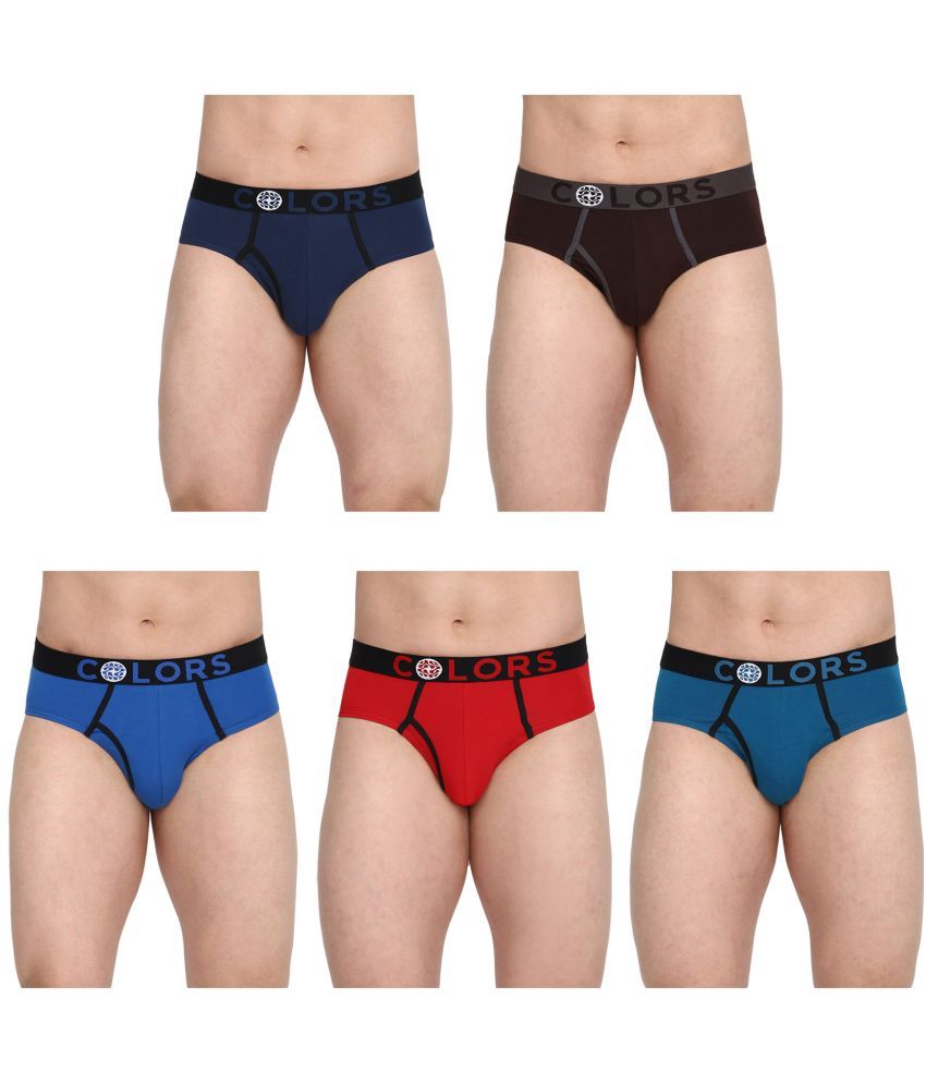     			COLORS by Rupa Frontline Multicolor Cotton Men's Briefs ( Pack of 5 )