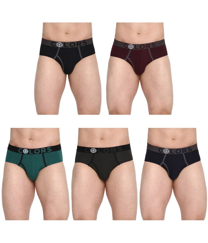     			COLORS by Rupa Frontline Multicolor Cotton Men's Briefs ( Pack of 5 )