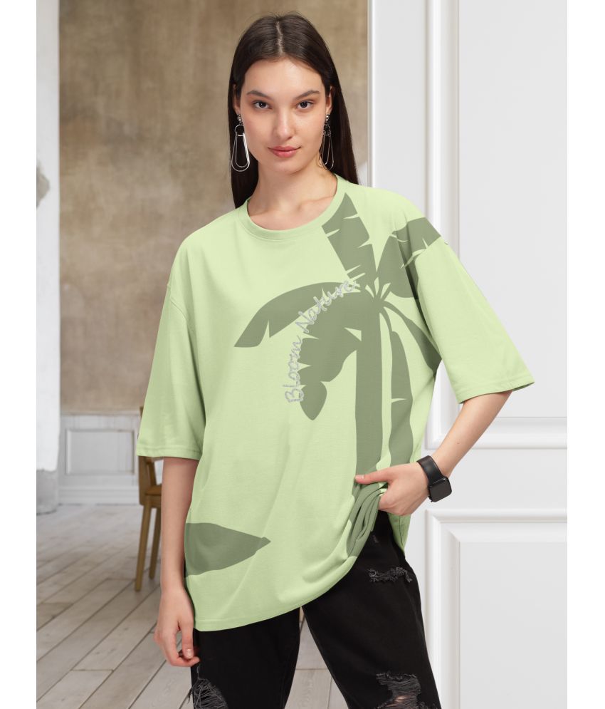     			HELLCAT Green Cotton Blend Women's T-Shirt ( Pack of 1 )