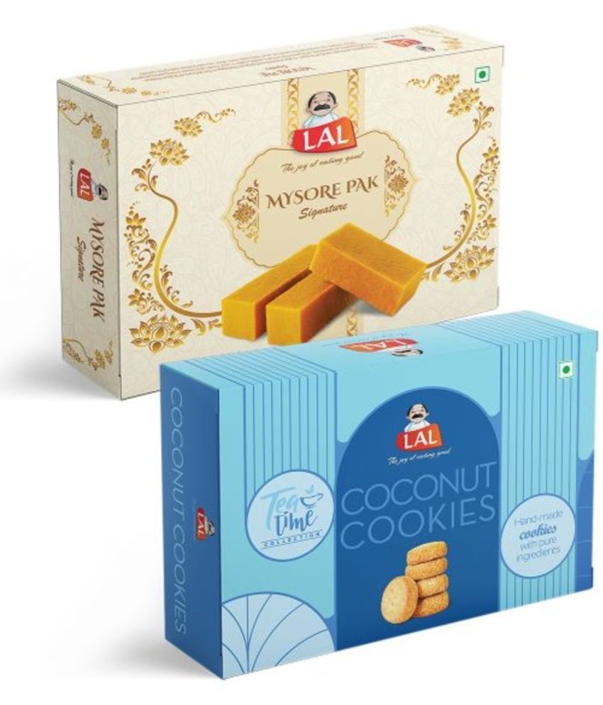     			Lal Sweets Mysore Pak 400g & Coconut Cookies 400g