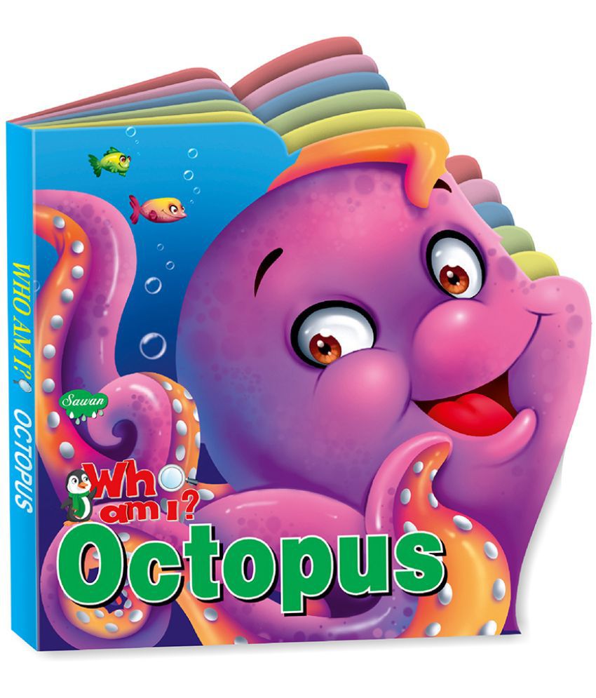     			Sawan Presents 'Who Am I' Octopus | Die-Cut Shape Board-Book