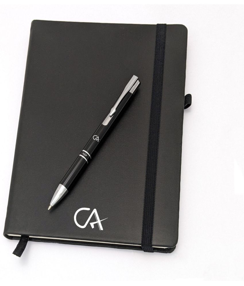     			UJJi CA Logo Printed Click Metal Pen & Notebook Set