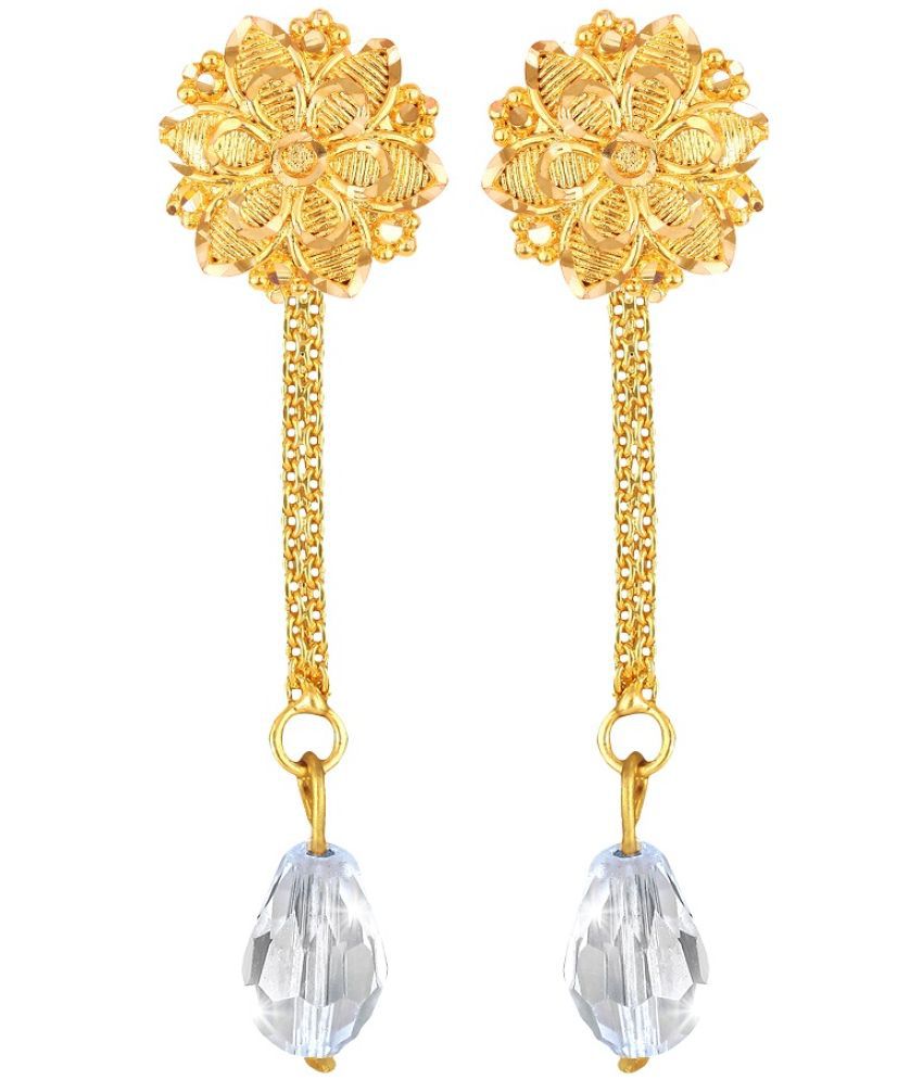     			VIVASTRI Golden Drop Earrings ( Pack of 2 )