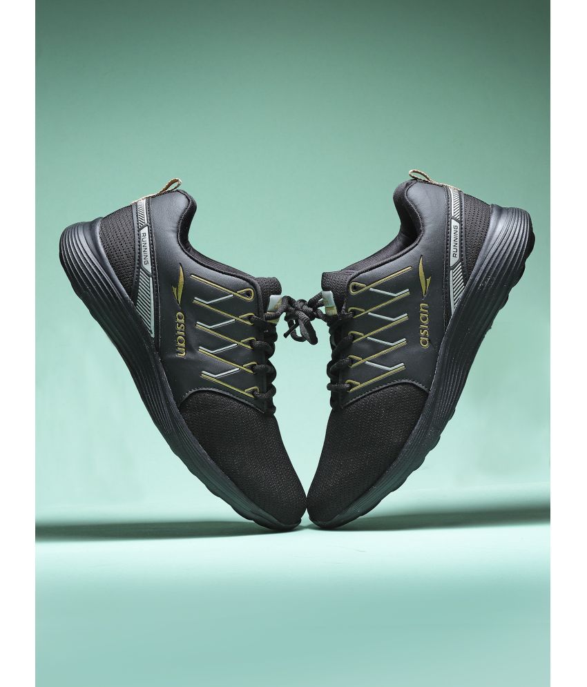     			ASIAN BATTLE-12 Black Men's Sports Running Shoes