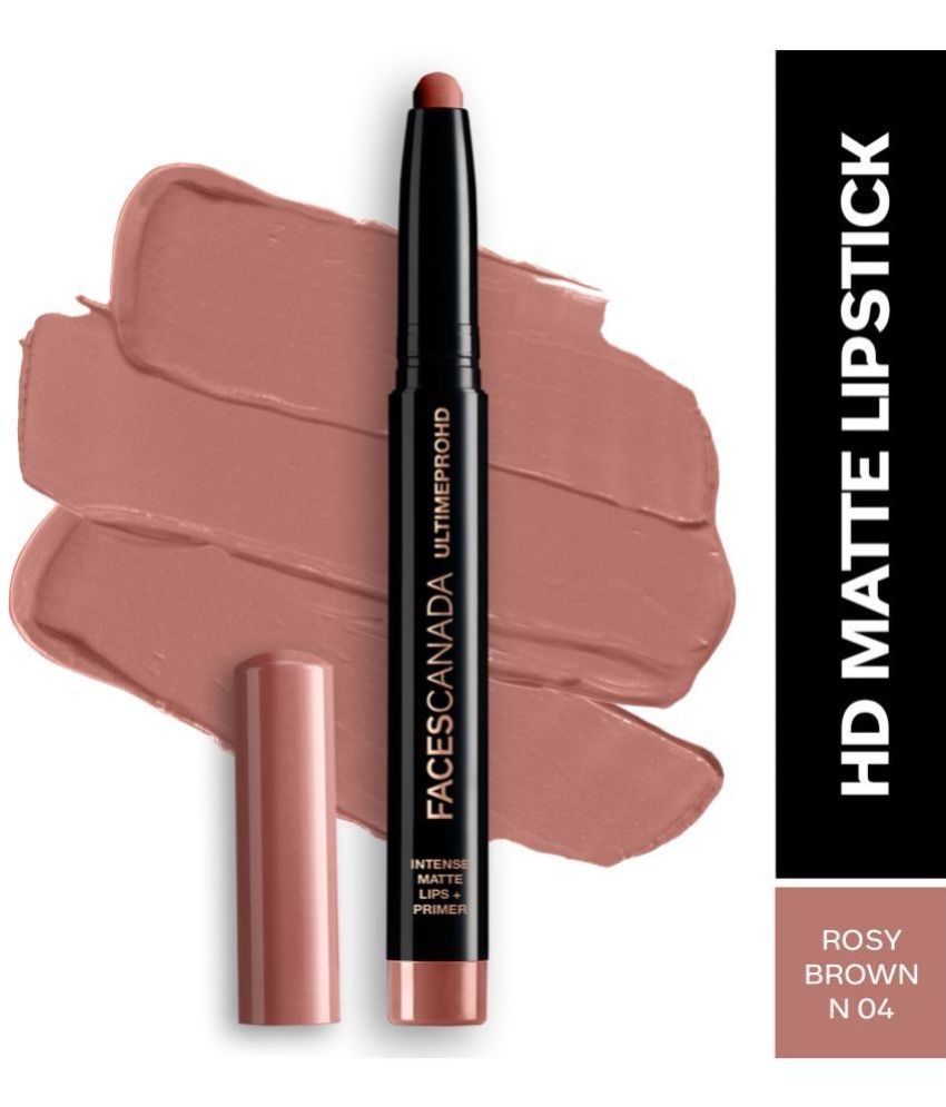     			FACES CANADA Ultime Pro HD Intense Matte Lipstick + Primer - Rosy Brown N04, 1.4g