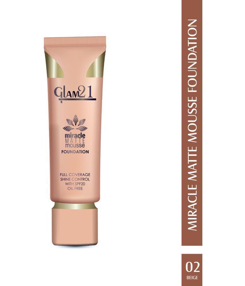     			Glam21 Miracle Matte Mousse Foundation Ultra-Smooth Hydrated Light-Weighted 35gm Beige-02