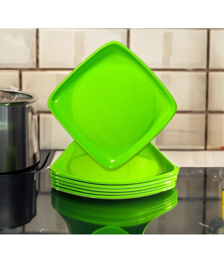     			Inpro 6 Pcs Melamine Light Green Half Plate